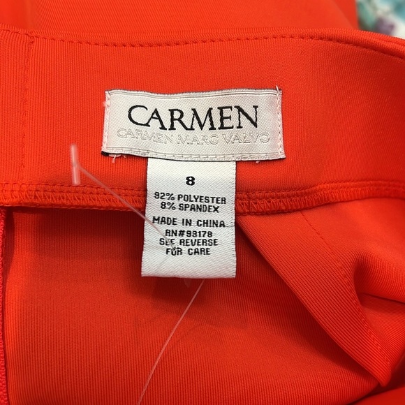 Carmen Marc Valvo red fire pencil skirt with back zipper size 8 NWT! - Picture 4 of 6